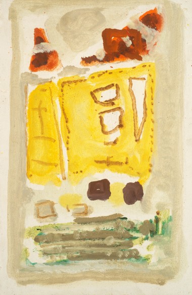 Journal, 1964, huile sur panneau, 43X21 cm.